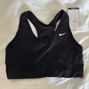 Black Nike Swoosh Bra, Size L